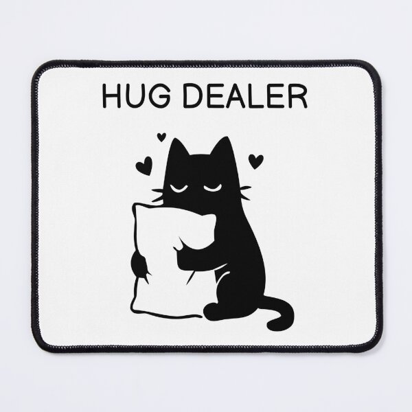 Item preview, Hug Dealer Funny Black Cat Sticker designed and sold by FUEGO & NOX.