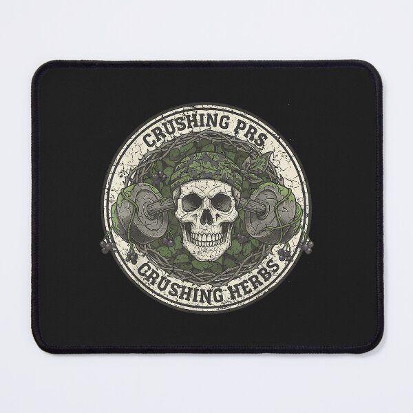 Item preview, Crushing PRs Crushing Herbs Funny Gym Skull Vintage Weightlifting Design designed and sold by abig-eiyana.