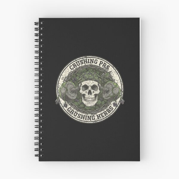 Item preview, Crushing PRs Crushing Herbs Funny Gym Skull Vintage Weightlifting Design designed and sold by abig-eiyana.