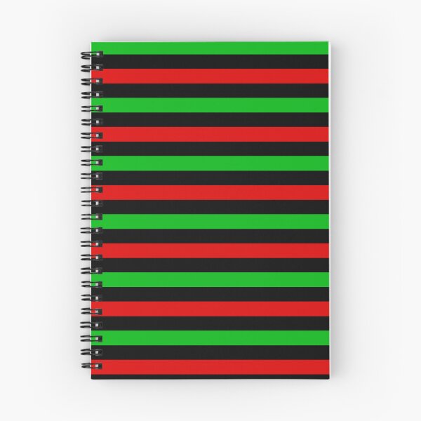 Item preview, Red And Green Stripes Design Black  designed and sold by PatternTitan.