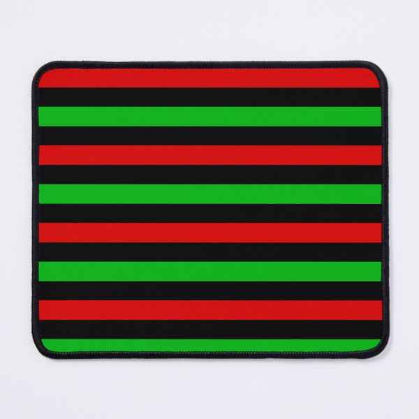 Item preview, Red And Green Stripes Design Black  designed and sold by PatternTitan.