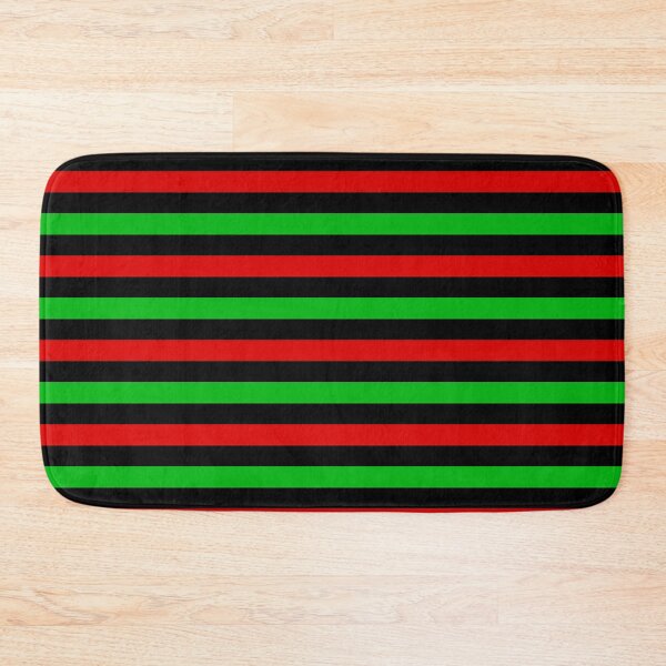 Item preview, Red And Green Stripes Design Black  designed and sold by PatternTitan.