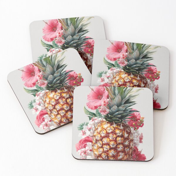 Item preview, Pineapple Tropical Fruits and Flowers designed and sold by Grafititee.