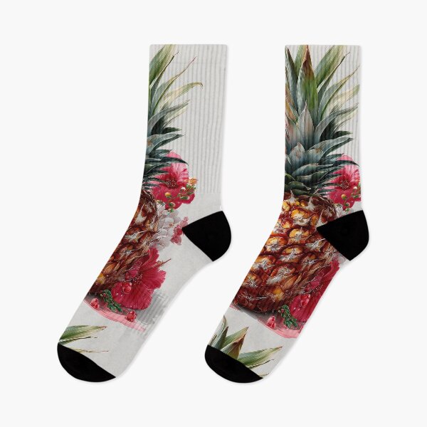 Item preview, Pineapple Tropical Fruits and Flowers designed and sold by Grafititee.