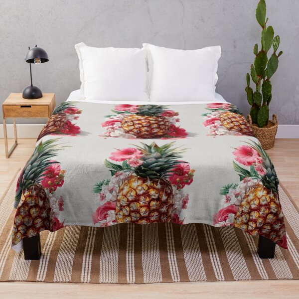 Item preview, Pineapple Tropical Fruits and Flowers designed and sold by Grafititee.