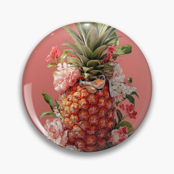 Item preview, Pineapple Tropical Fruits and Flowers designed and sold by Grafititee.