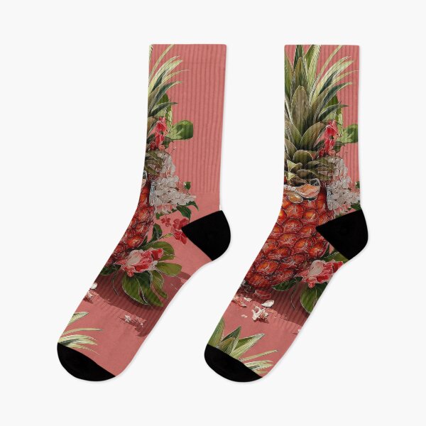 Item preview, Pineapple Tropical Fruits and Flowers designed and sold by Grafititee.
