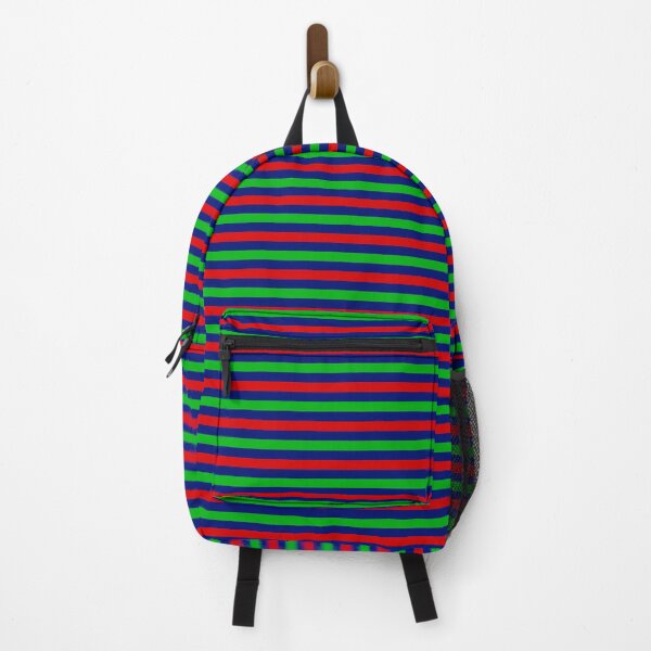 Item preview, Red And Green Stripes Design Blue  designed and sold by PatternTitan.