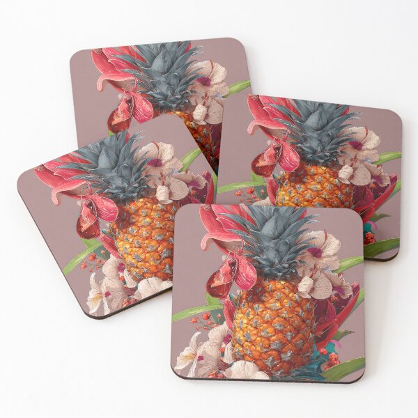 Item preview, Pineapple Tropical Fruits and Flowers designed and sold by Grafititee.