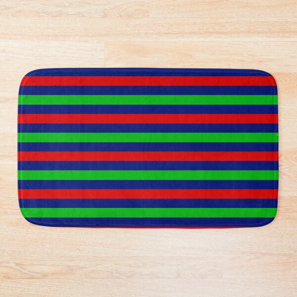 Item preview, Red And Green Stripes Design Blue  designed and sold by PatternTitan.