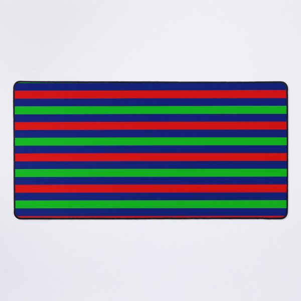 Item preview, Red And Green Stripes Design Blue designed and sold by PatternTitan.