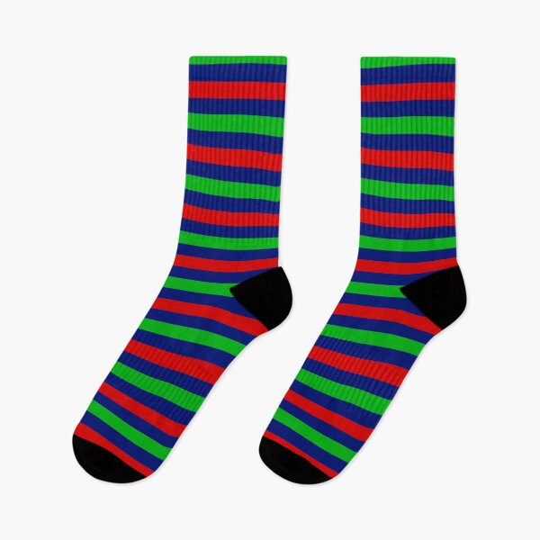Item preview, Red And Green Stripes Design Blue  designed and sold by PatternTitan.