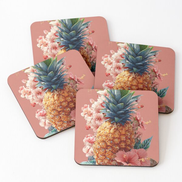 Item preview, Pineapple Tropical Fruits and Flowers designed and sold by Grafititee.