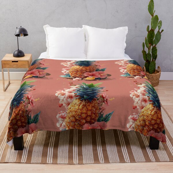 Item preview, Pineapple Tropical Fruits and Flowers designed and sold by Grafititee.