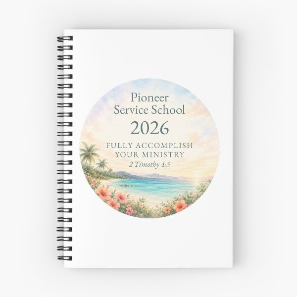 Item preview, Pioneer Service School 2026 | Tropical Beach Watercolor | Pioneer Keepsake designed and sold by Kishaprints.