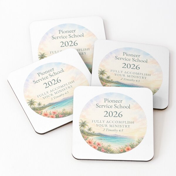 Item preview, Pioneer Service School 2026 | Tropical Beach Watercolor | Pioneer Keepsake designed and sold by Kishaprints.