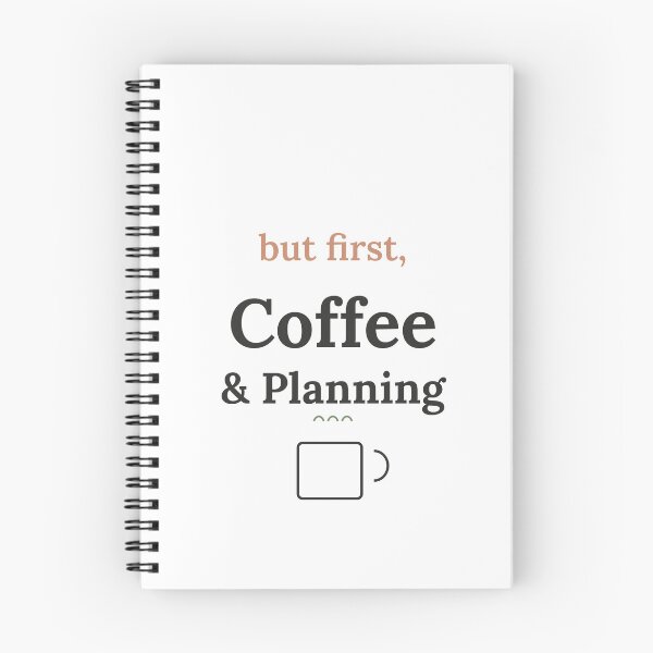 Item preview, But First Coffee and Planning Funny Planner designed and sold by SnazzifyDigital.