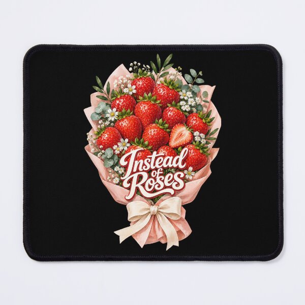 Item preview, Instead of Roses | Strawberry Bouquet Cute Food Illustration designed and sold by UUniqueIImprint.