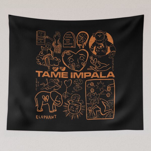 Item preview, Tame Impala Orange Doodle Universe - Tame Impala designed and sold by UrukawaManko.