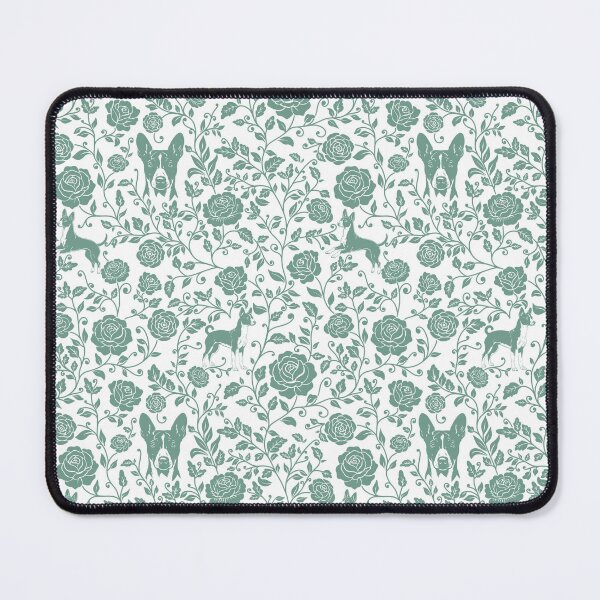 Item preview, Basenji Floral Pattern | Elegant Botanical Dog Design Green designed and sold by WildLakePatterns.