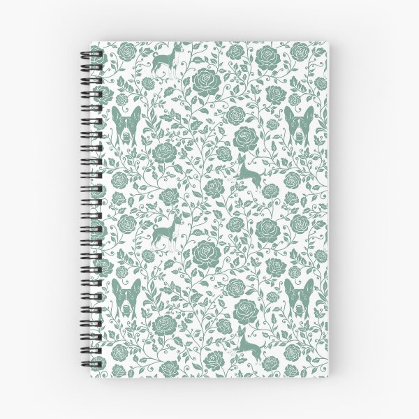 Item preview, Basenji Floral Pattern | Elegant Botanical Dog Design Green designed and sold by WildLakePatterns.