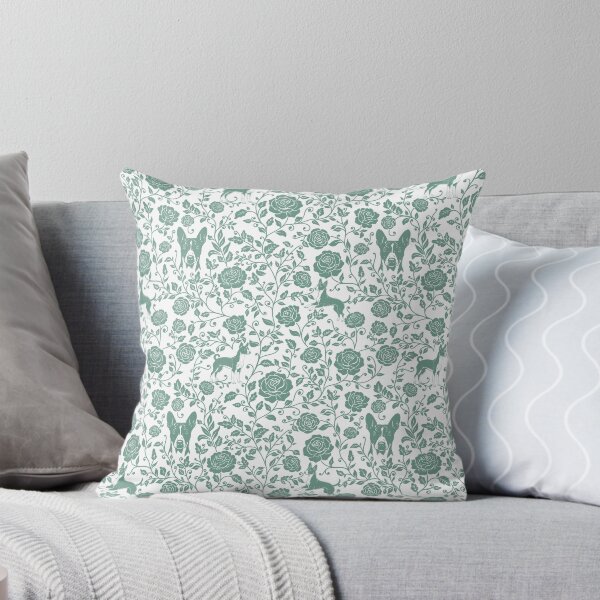 Item preview, Basenji Floral Pattern | Elegant Botanical Dog Design Green designed and sold by WildLakePatterns.