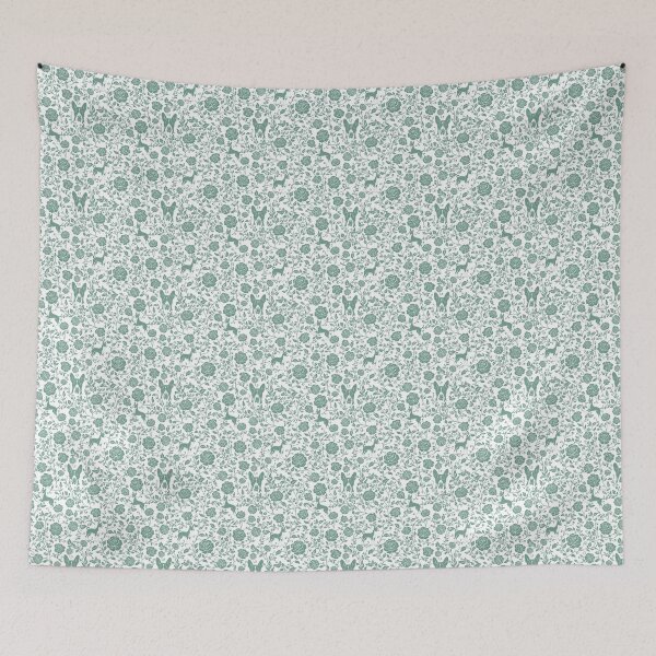 Item preview, Basenji Floral Pattern | Elegant Botanical Dog Design Green designed and sold by WildLakePatterns.