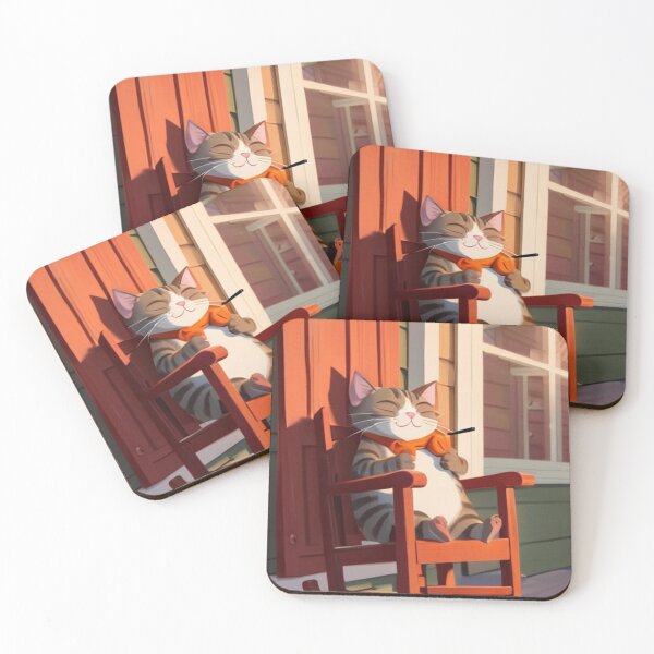 Item preview, Illustration - Elegant and Serene Cat, Countryside Relaxation Moment designed and sold by World-Pets.