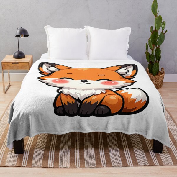 Item preview, Cute Little Orange Fox Face Illustration designed and sold by Owcomm.