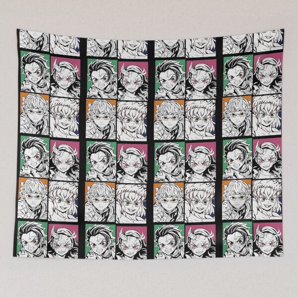 Item preview, Four Panel Fury Grid designed and sold by PRINTATSTUDIO.