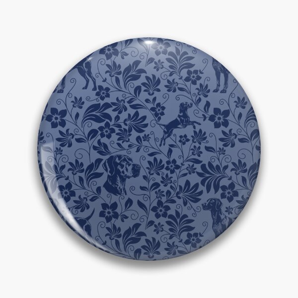 Item preview, German Shorthaired Pointer Floral Pattern | Elegant Botanical Dog Design Blue designed and sold by WildLakePatterns.