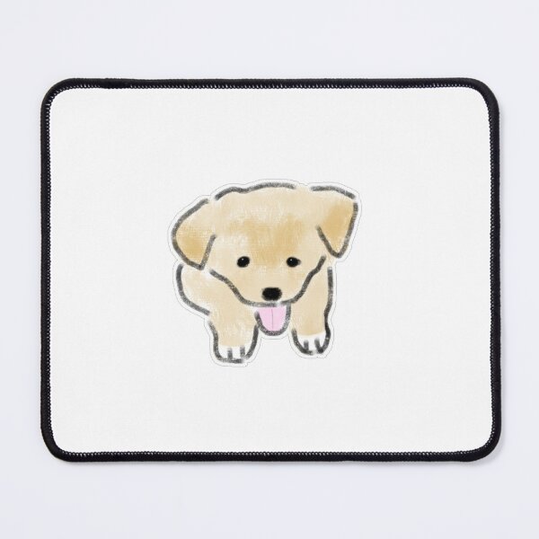Item preview, Happy Smiling Puppy Tongue Out Illustration designed and sold by raun.draw.
