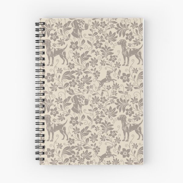 Item preview, German Shorthaired Pointer Floral Pattern | Elegant Botanical Dog Design Sepia designed and sold by WildLakePatterns.