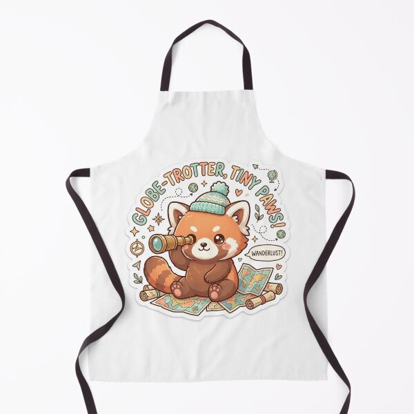 Item preview, Cute Kawaii Globe-Trotter Red Panda Sticker | Anime Style Tiny Paws Wanderlust Chibi Art | Travel Sticker designed and sold by Chipkooo.