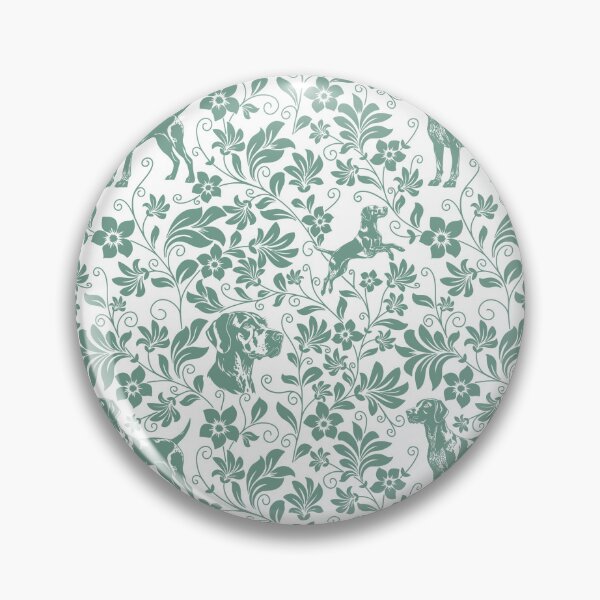 Item preview, German Shorthaired Pointer Floral Pattern | Elegant Botanical Dog Design Green designed and sold by WildLakePatterns.