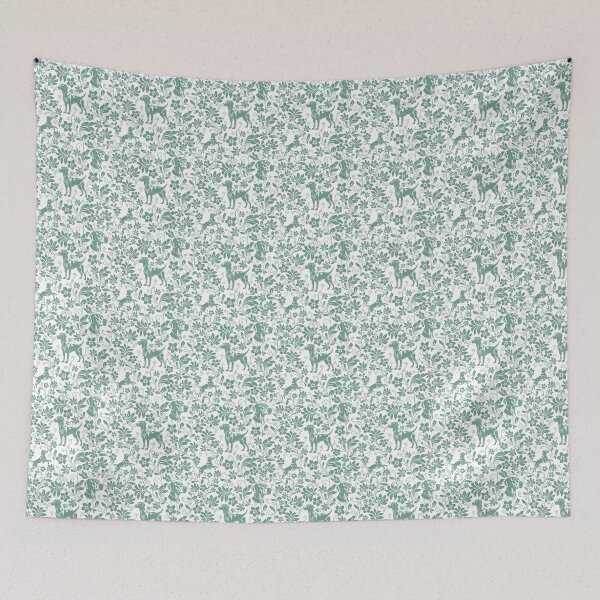 Item preview, German Shorthaired Pointer Floral Pattern | Elegant Botanical Dog Design Green designed and sold by WildLakePatterns.