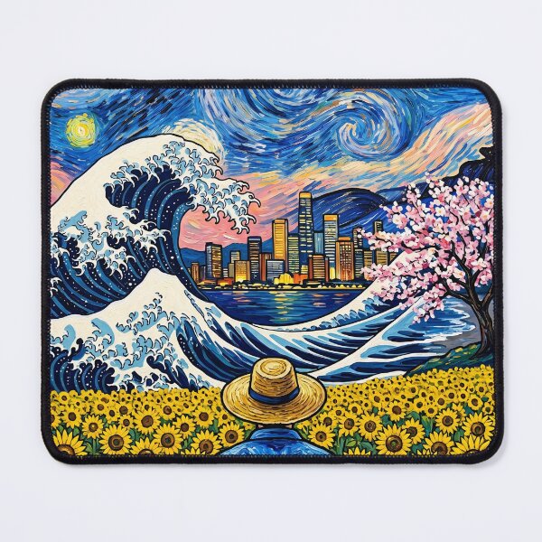 Item preview, Vincent Van Gogh Starry Night and The Great Wave Off Kanagawa designed and sold by N0WUC1.