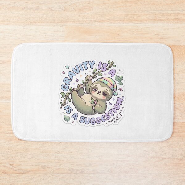 Item preview, Cute Kawaii Gravity Is A Suggestion Sloth Sticker | Anime Style Lazy Sloth Art | Gift for Sloth Lovers designed and sold by Chipkooo.