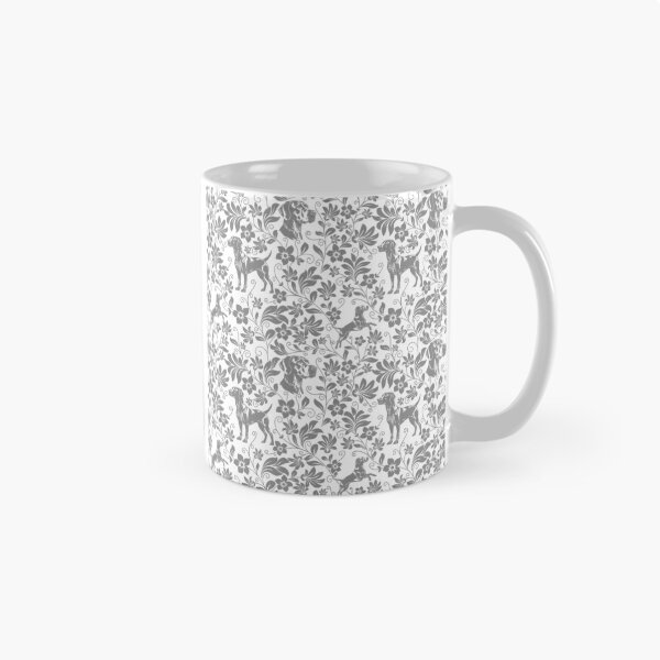 Item preview, German Shorthaired Pointer Floral Pattern | Elegant Botanical Dog Design Grey designed and sold by WildLakePatterns.