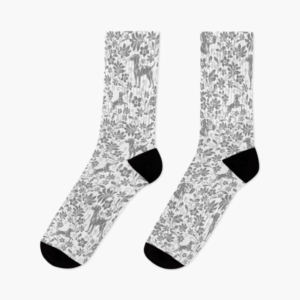 Item preview, German Shorthaired Pointer Floral Pattern | Elegant Botanical Dog Design Grey designed and sold by WildLakePatterns.