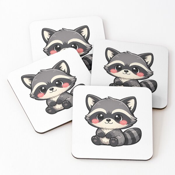 Item preview, Cute Little Raccoon Kawaii Animal Cartoon designed and sold by Owcomm.