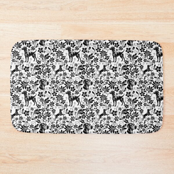 Item preview, German Shorthaired Pointer Floral Pattern | Elegant Botanical Dog Design Black designed and sold by WildLakePatterns.