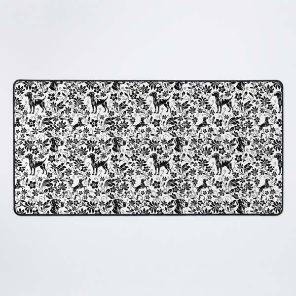 Item preview, German Shorthaired Pointer Floral Pattern | Elegant Botanical Dog Design Black designed and sold by WildLakePatterns.