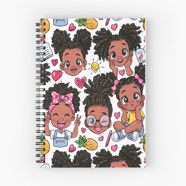 Item preview, Cute Kawaii Girls Locs Print Pattern designed and sold by RichardRags.