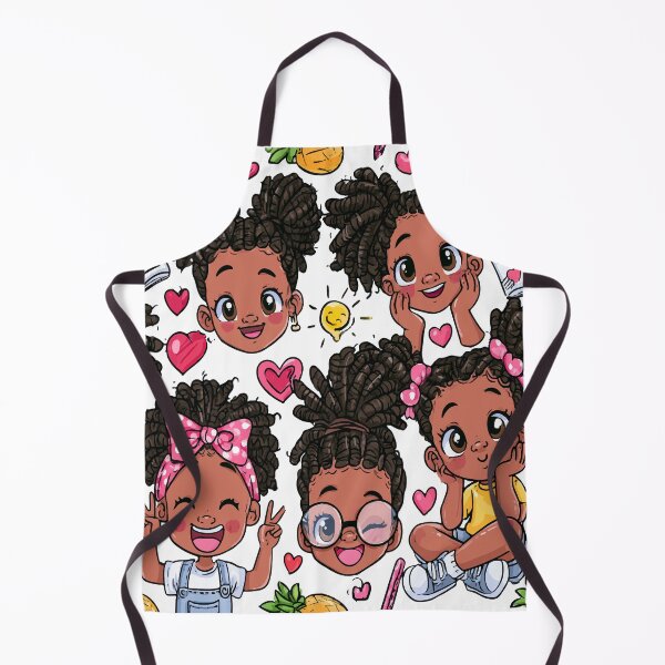 Item preview, Cute Kawaii Girls Locs Print Pattern designed and sold by RichardRags.