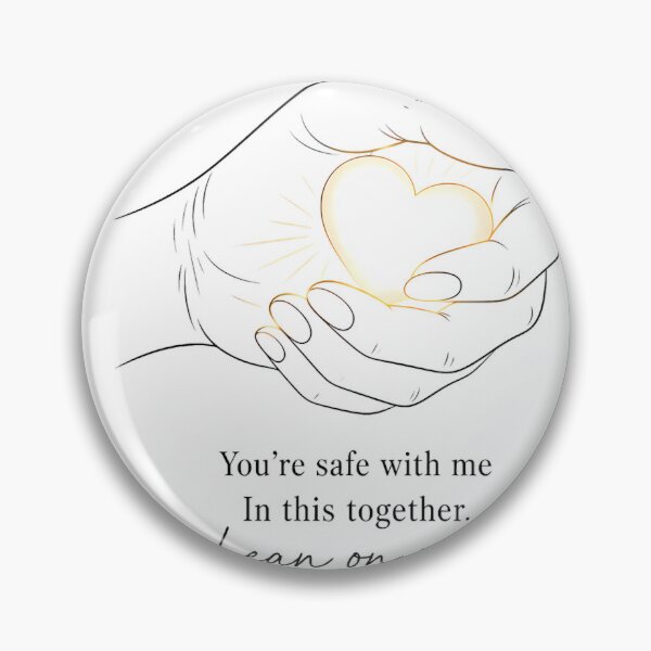Item preview, You Are Safe With Me Lean On Me Heart Line Art  designed and sold by DignityLab.