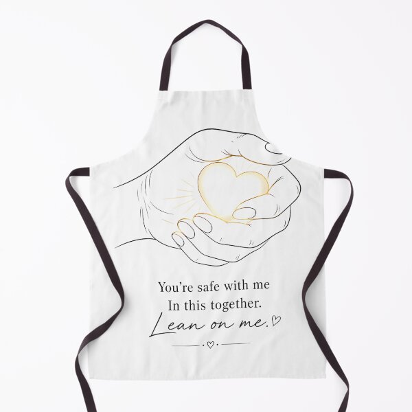 Item preview, You Are Safe With Me Lean On Me Heart Line Art designed and sold by DignityLab.