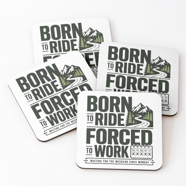 Item preview, Born To Ride Forced To Work MTB Weekend Rider Design designed and sold by SingleTrackes.