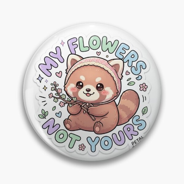 Item preview, Cute Kawaii My Flowers Not Yours Red Panda Sticker | Anime Style Petal Bandit Chibi Art | Gift for Red Panda Lovers designed and sold by Chipkooo.