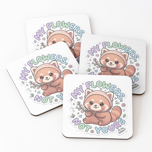 Item preview, Cute Kawaii My Flowers Not Yours Red Panda Sticker | Anime Style Petal Bandit Chibi Art | Gift for Red Panda Lovers designed and sold by Chipkooo.